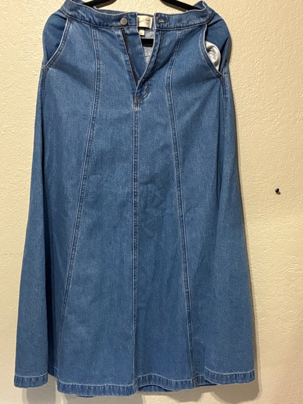 Universal Thread Blue Denim A-Line Maxi Skirt - Picture 3 of 9